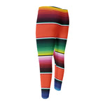 Colorful Serape Blanket Pattern Print Men's Compression Pants