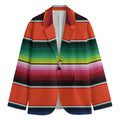Colorful Serape Blanket Pattern Print Men's Cotton Blazer