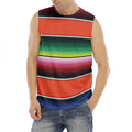 Colorful Serape Blanket Pattern Print Men's Fitness Tank Top