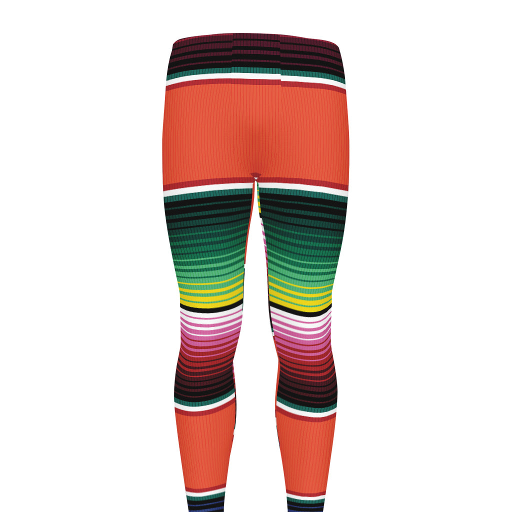 Colorful Serape Blanket Pattern Print Men's leggings