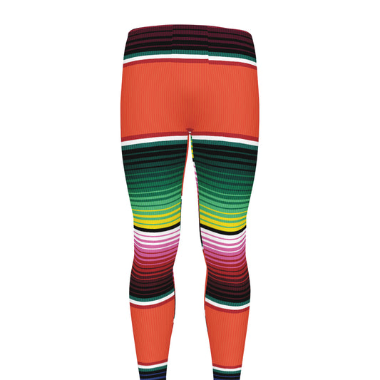 Colorful Serape Blanket Pattern Print Men's leggings