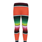 Colorful Serape Blanket Pattern Print Men's leggings