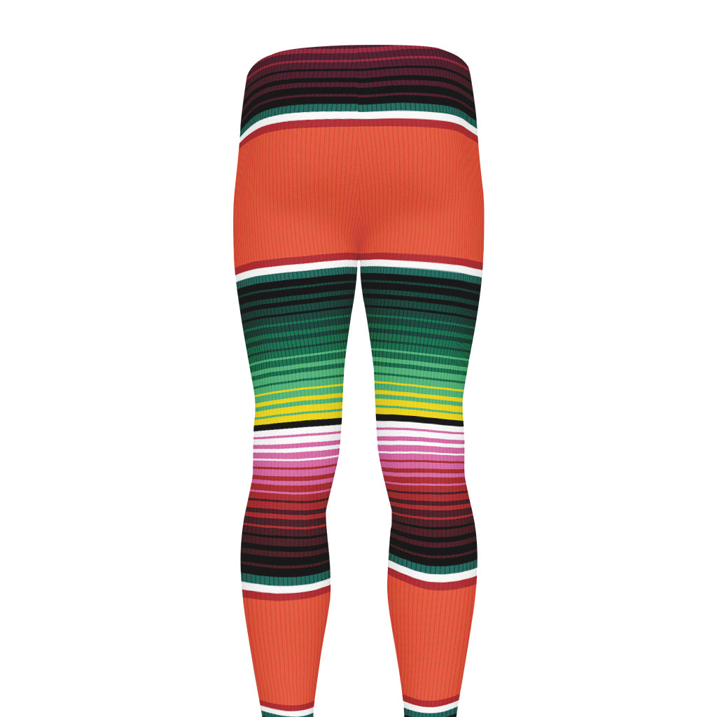 Colorful Serape Blanket Pattern Print Men's leggings