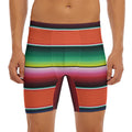 Colorful Serape Blanket Pattern Print Men's Long Boxer Briefs