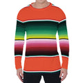 Colorful Serape Blanket Pattern Print Men's Long Sleeve T-Shirt