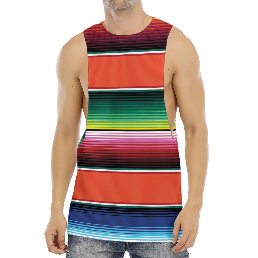 Colorful Serape Blanket Pattern Print Men's Muscle Tank Top
