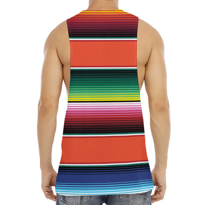 Colorful Serape Blanket Pattern Print Men's Muscle Tank Top