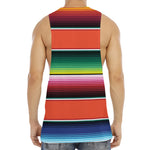 Colorful Serape Blanket Pattern Print Men's Muscle Tank Top