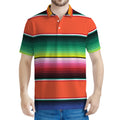 Colorful Serape Blanket Pattern Print Men's Polo Shirt