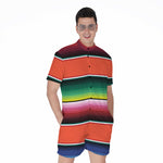 Colorful Serape Blanket Pattern Print Men's Rompers