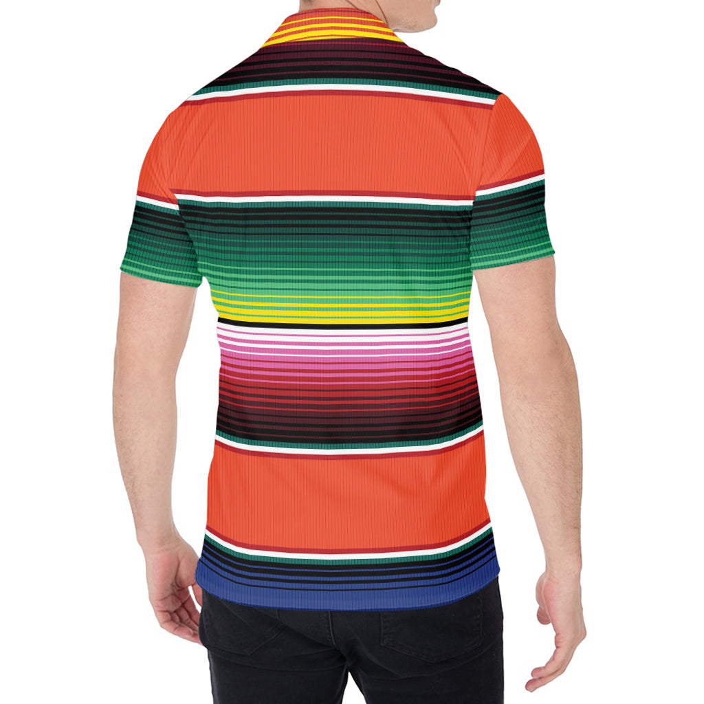 Colorful Serape Blanket Pattern Print Men's Shirt