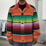 Colorful Serape Blanket Pattern Print Men's Shirt Jacket