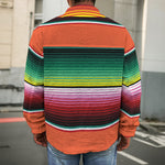 Colorful Serape Blanket Pattern Print Men's Shirt Jacket