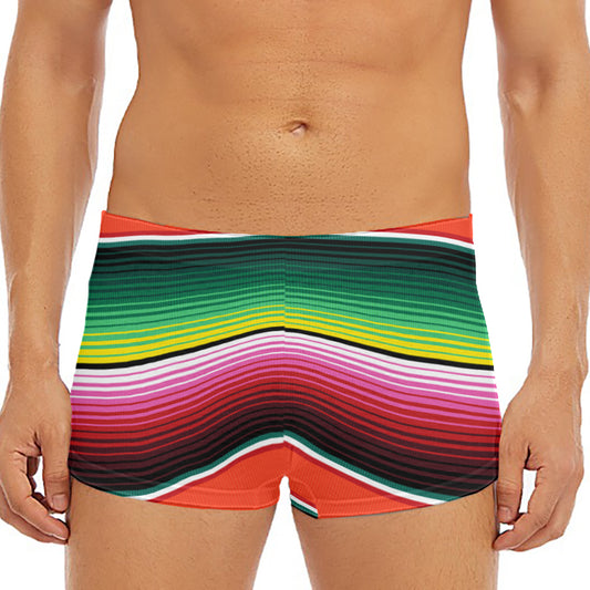 Colorful Serape Blanket Pattern Print Men's Short Boxer Briefs