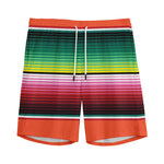 Colorful Serape Blanket Pattern Print Men's Sports Shorts