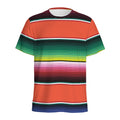 Colorful Serape Blanket Pattern Print Men's Athletic T-Shirt