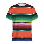 Colorful Serape Blanket Pattern Print Men's Sports T-Shirt