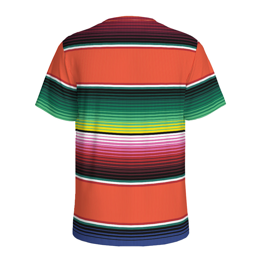 Colorful Serape Blanket Pattern Print Men's Sports T-Shirt