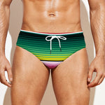 Colorful Serape Blanket Pattern Print Men's Swim Briefs