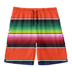 Colorful Serape Blanket Pattern Print Men's Swim Trunks
