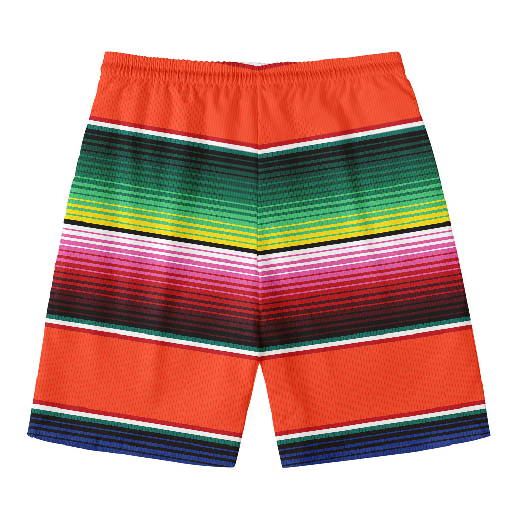 Colorful Serape Blanket Pattern Print Men's Swim Trunks
