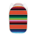 Colorful Serape Blanket Pattern Print Mesh Laundry Hamper