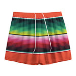 Colorful Serape Blanket Pattern Print Mesh Shorts