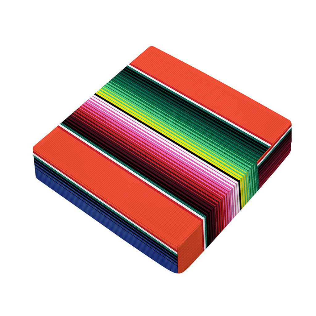 Colorful Serape Blanket Pattern Print Outdoor Seat Cushion Cover
