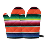 Colorful Serape Blanket Pattern Print Oven Mitts