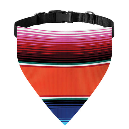 Colorful Serape Blanket Pattern Print Over The Collar Dog Bandana