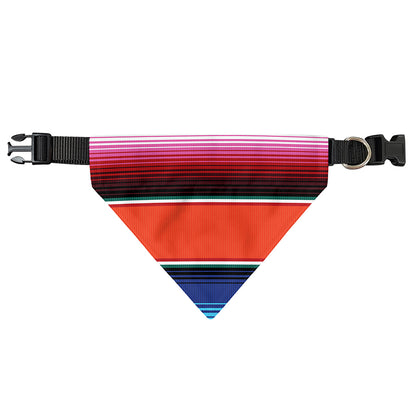 Colorful Serape Blanket Pattern Print Over The Collar Dog Bandana