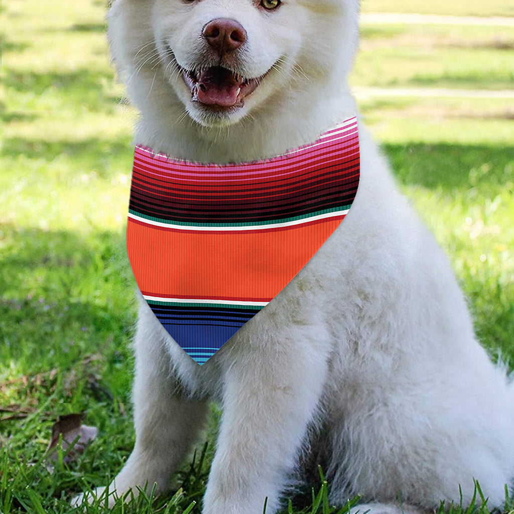 Colorful Serape Blanket Pattern Print Over The Collar Dog Bandana
