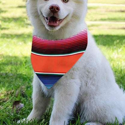 Colorful Serape Blanket Pattern Print Over The Collar Dog Bandana