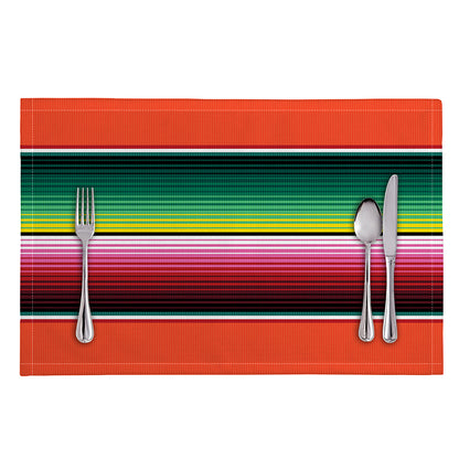 Colorful Serape Blanket Pattern Print Placemat