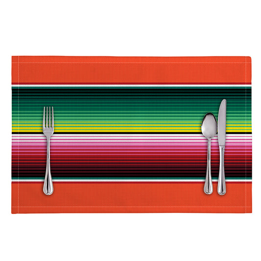 Colorful Serape Blanket Pattern Print Placemat