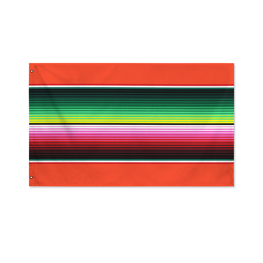 Colorful Serape Blanket Pattern Print Polyester Flag