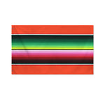 Colorful Serape Blanket Pattern Print Polyester Flag