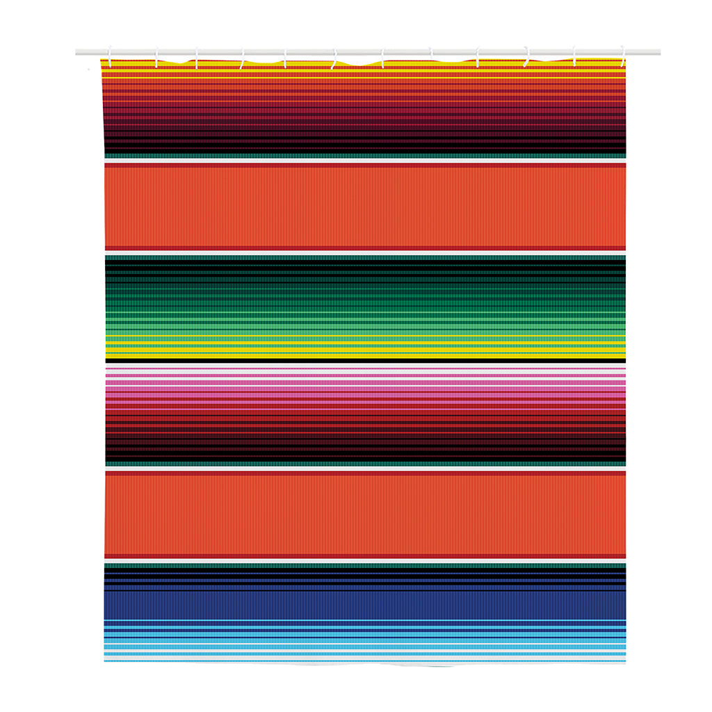 Colorful Serape Blanket Pattern Print Polyester Shower Curtain