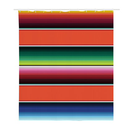 Colorful Serape Blanket Pattern Print Polyester Shower Curtain
