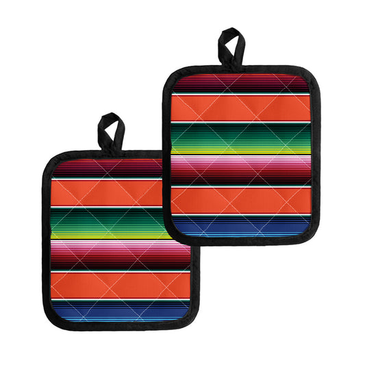 Colorful Serape Blanket Pattern Print Pot Holders