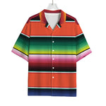 Colorful Serape Blanket Pattern Print Rayon Hawaiian Shirt
