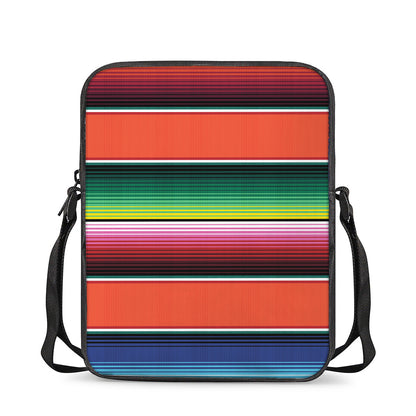 Colorful Serape Blanket Pattern Print Rectangular Crossbody Bag