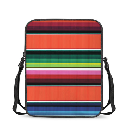 Colorful Serape Blanket Pattern Print Rectangular Crossbody Bag
