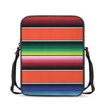Colorful Serape Blanket Pattern Print Rectangular Crossbody Bag