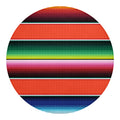 Colorful Serape Blanket Pattern Print Round Blanket