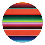 Colorful Serape Blanket Pattern Print Round Blanket