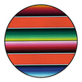 Colorful Serape Blanket Pattern Print Round Floor Mat