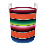 Colorful Serape Blanket Pattern Print Round Laundry Basket