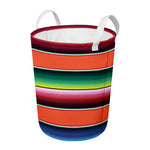 Colorful Serape Blanket Pattern Print Round Laundry Basket