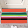 Colorful Serape Blanket Pattern Print Rubber Doormat